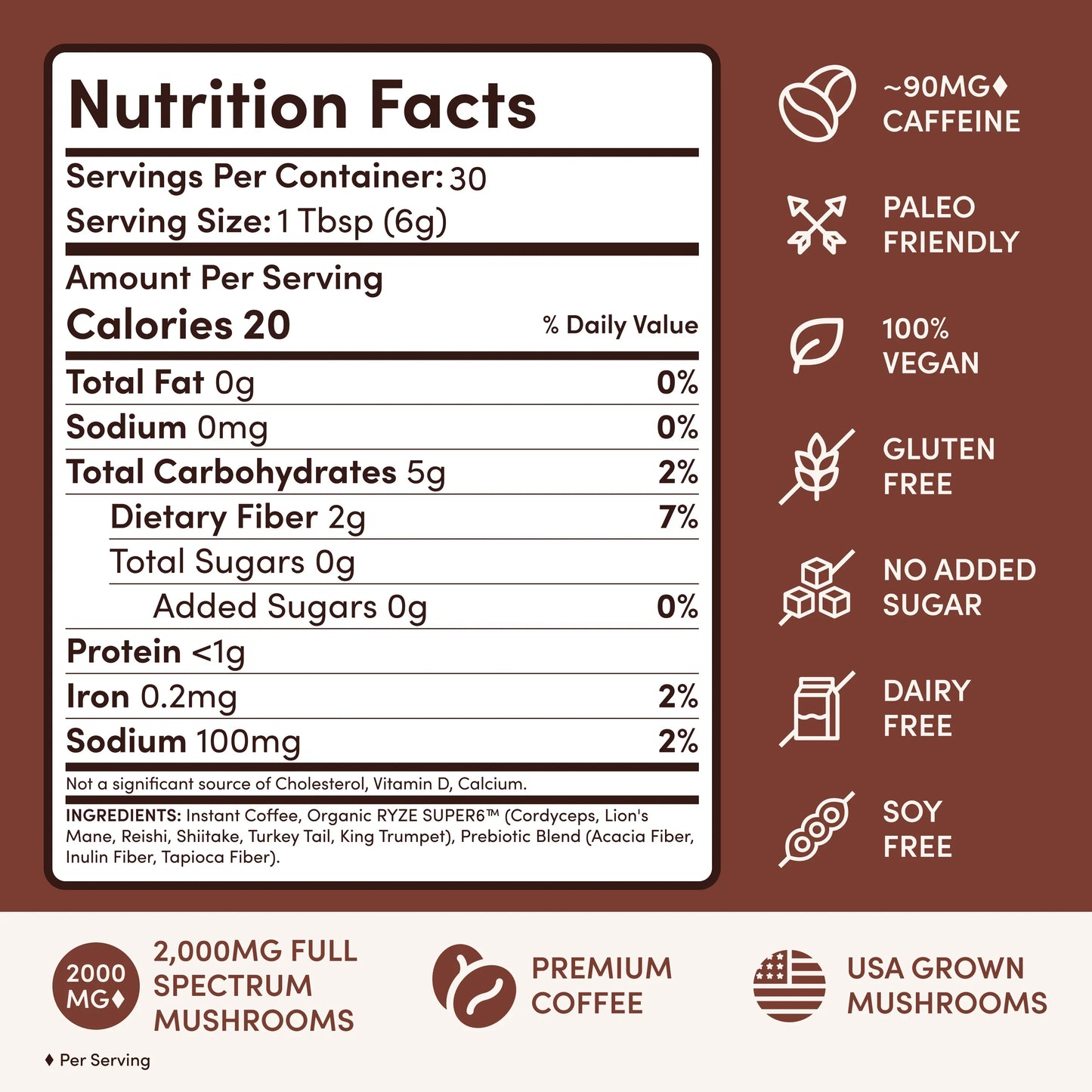 Mushroom Coffee House Blend 30 Servings - F5P4