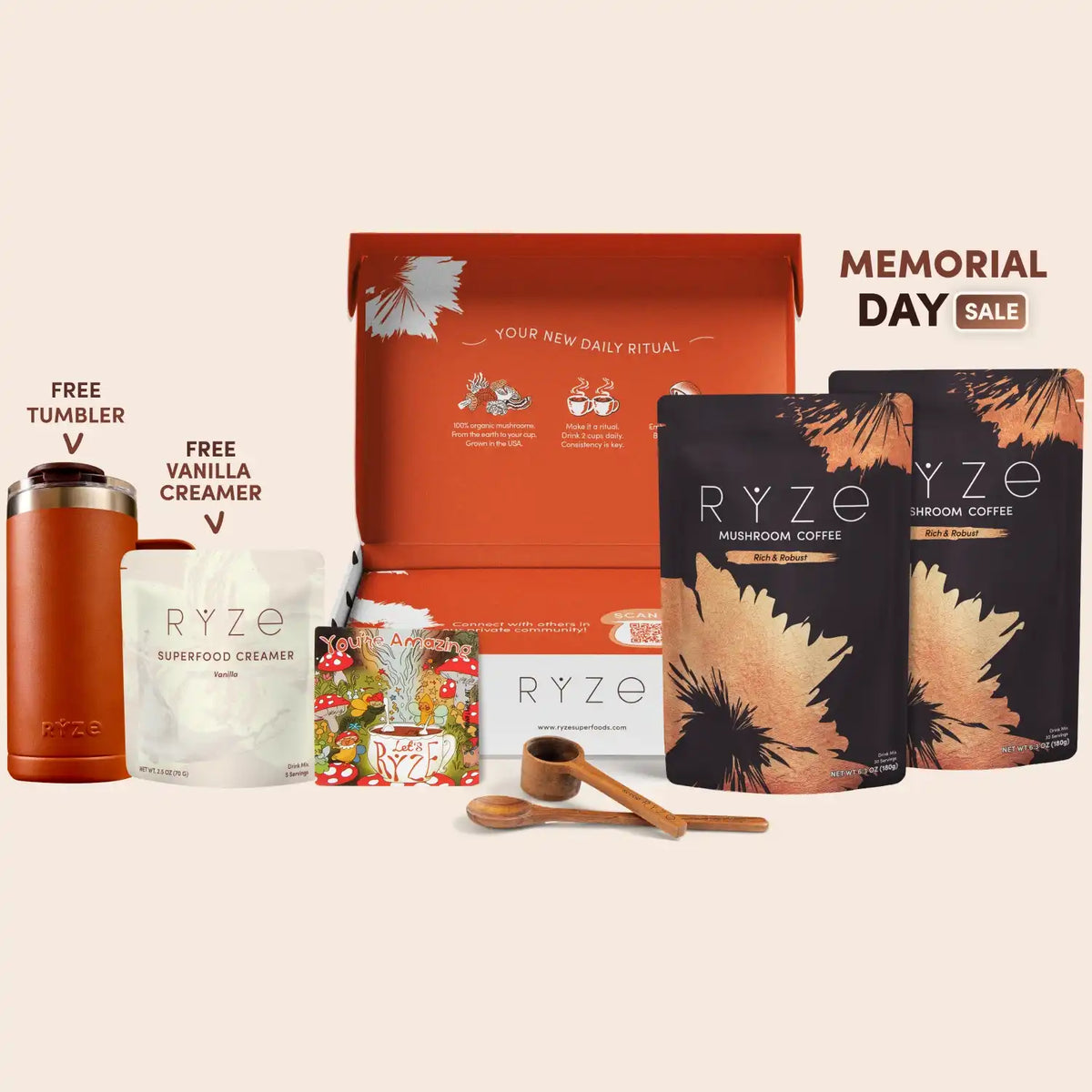 Mushroom Coffee Dark Roast Starter Kit (60 servings) - AZAV