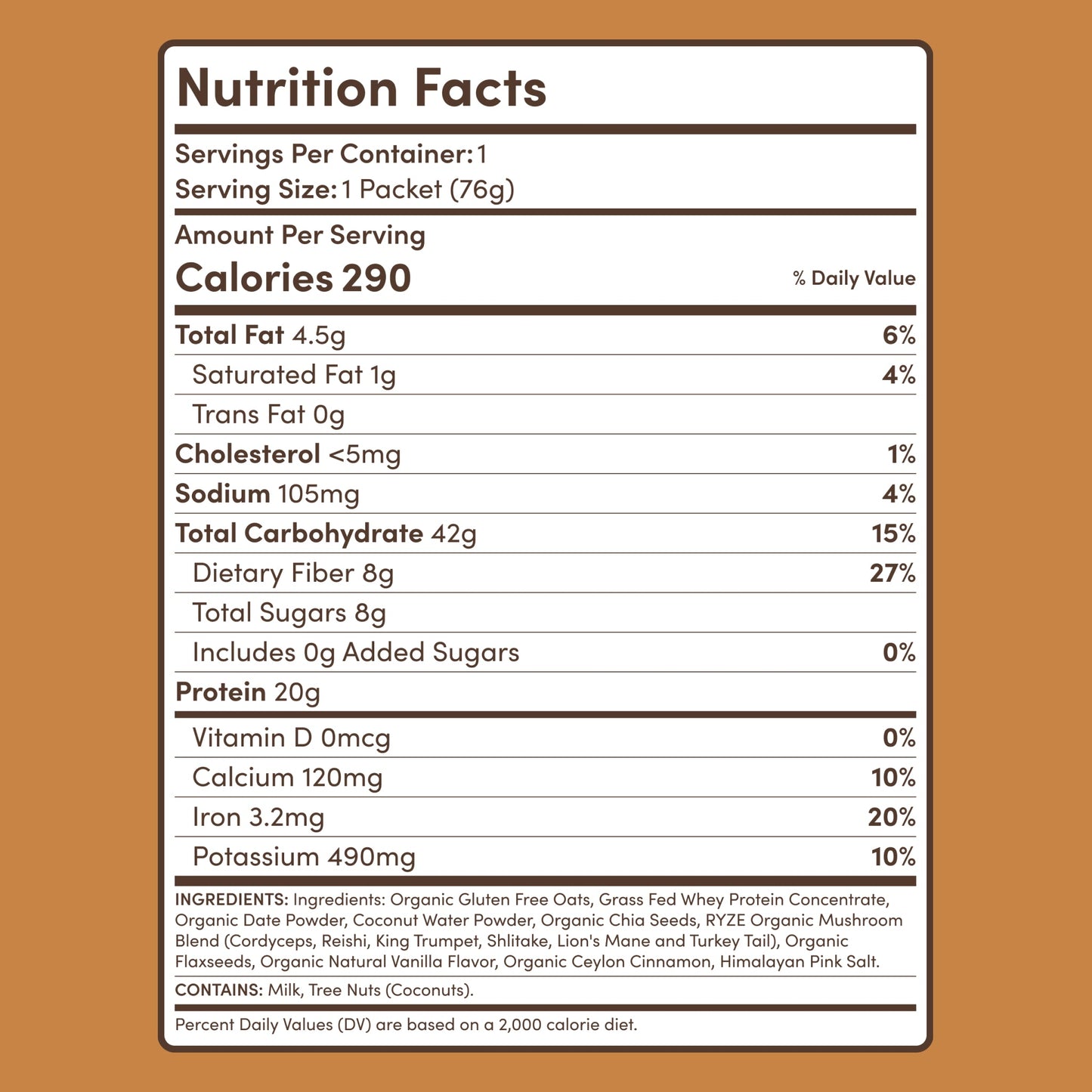 Mushroom Overnight Oats (14 Servings) - C6DZ