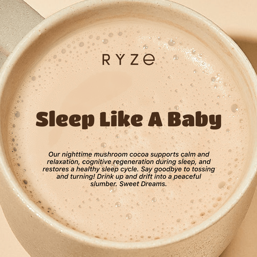 RYZE Hot Cocoa - with 6 Sleep Superfoods to Help Fall Asleep and Stay Asleep - Y55T